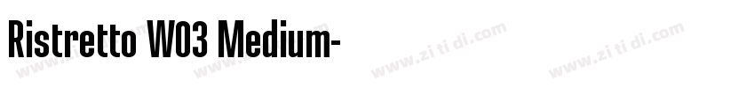 Ristretto W03 Medium字体转换
